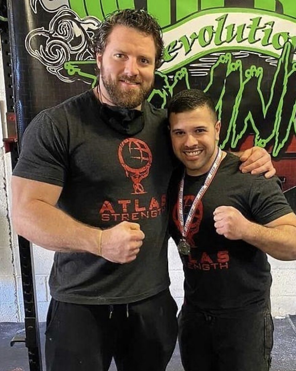 Patrick Rice with an Atlas Strength lifter after taking first place