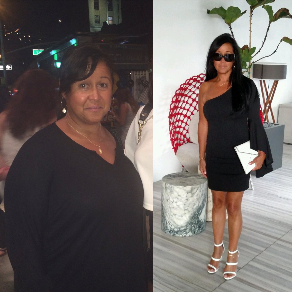 Client weight loss before and after photos
