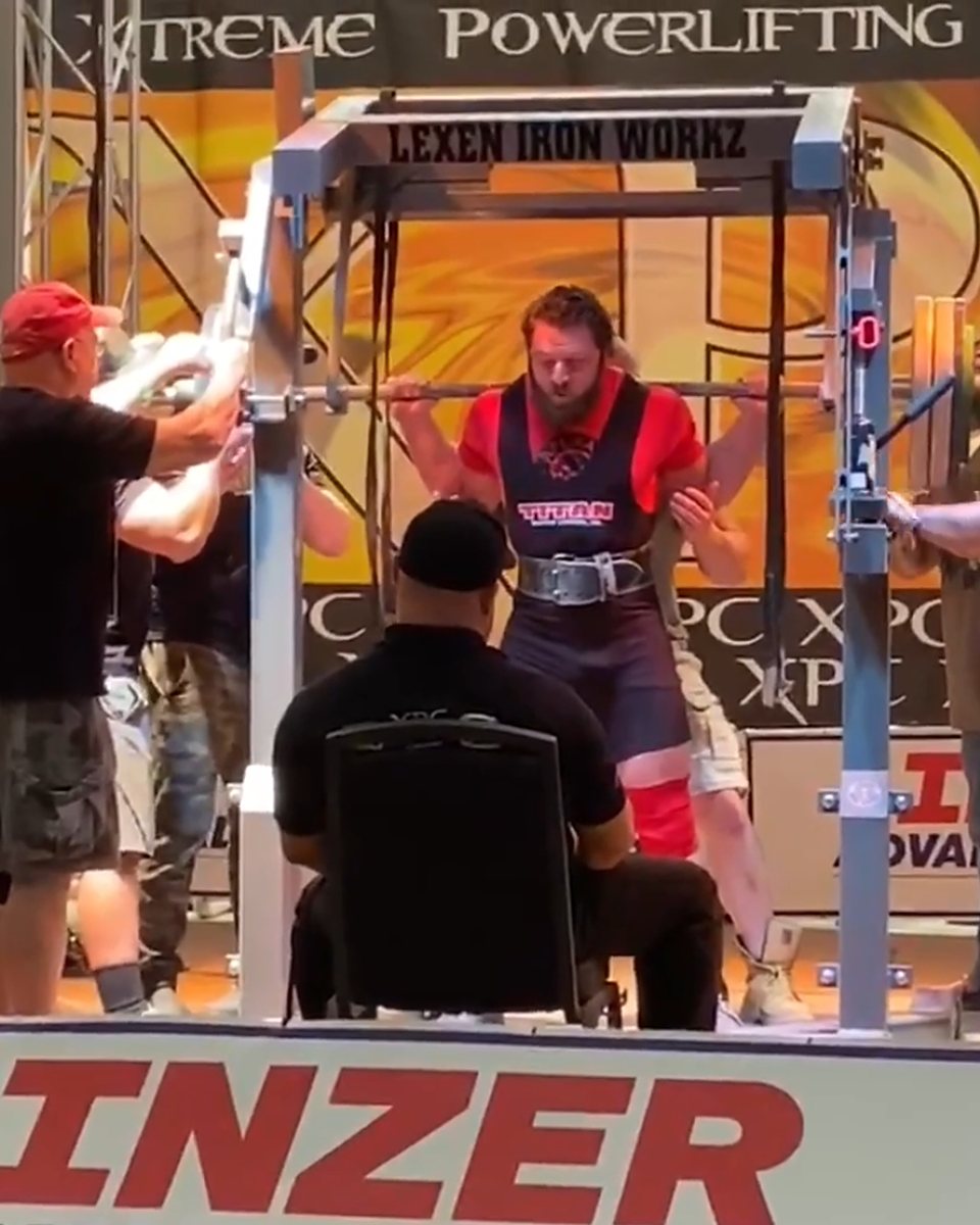 Patrick Rice squatting at an XPC powerlifting meet